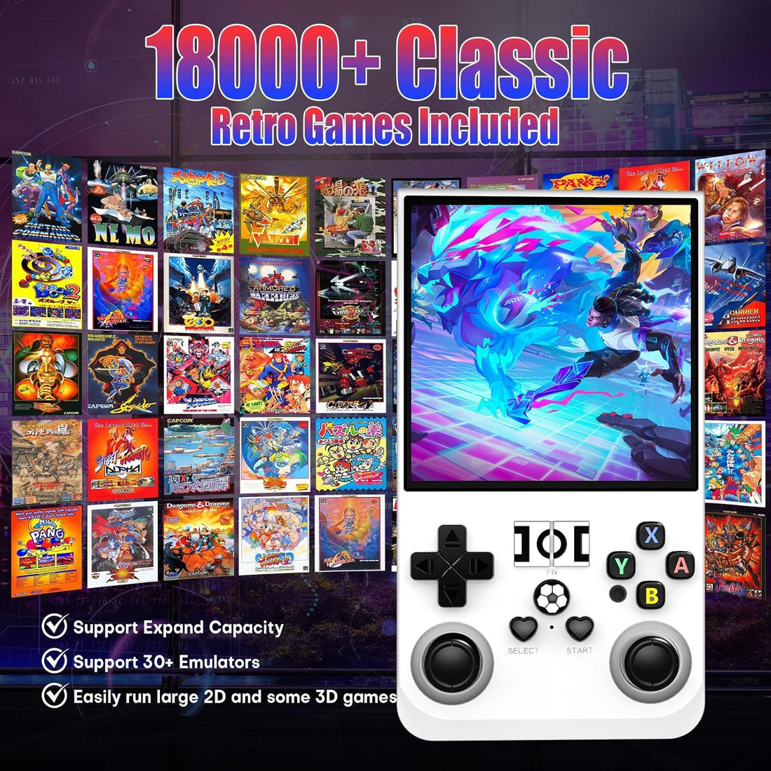 R36 Max Handheld Console: The Ultimate Retro Gaming Experience with 18,000 Preloaded Games