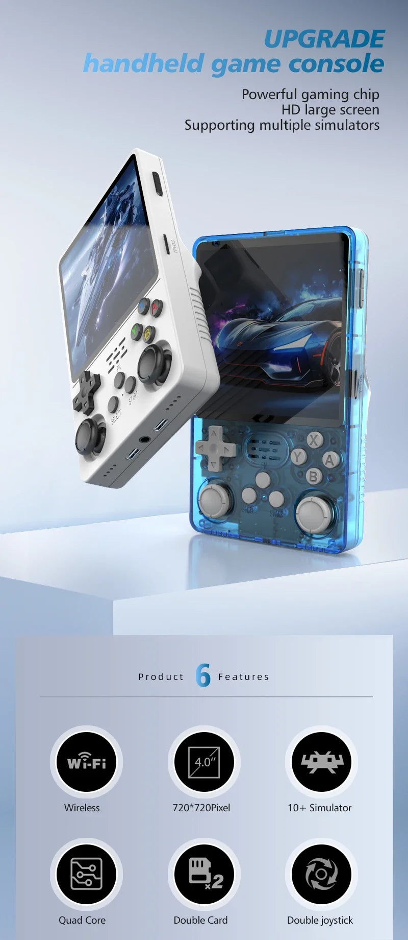 HaNa™ R36Plus Big Screen Retro Gaming Console