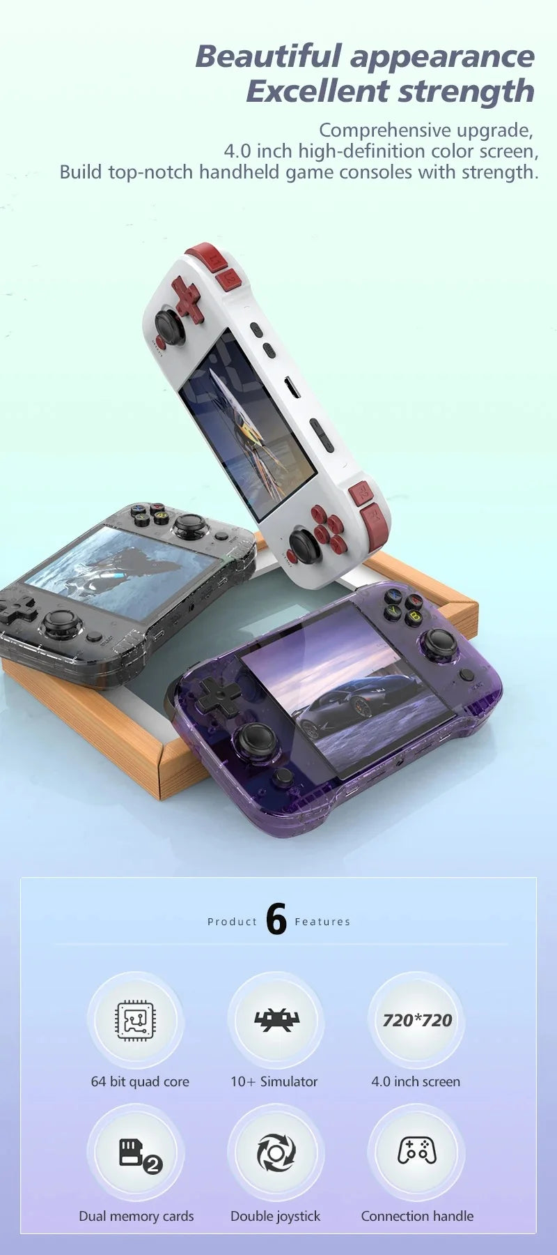 HaNa™ R46S Retro Handheld Game Console