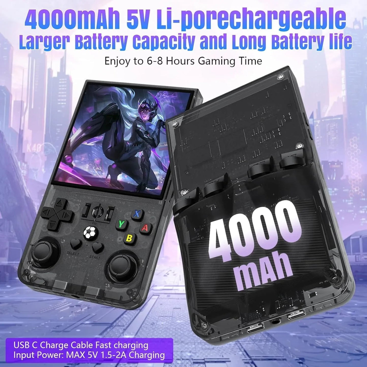 HANA™ R36MAX Retro Portable Handheld Game Console