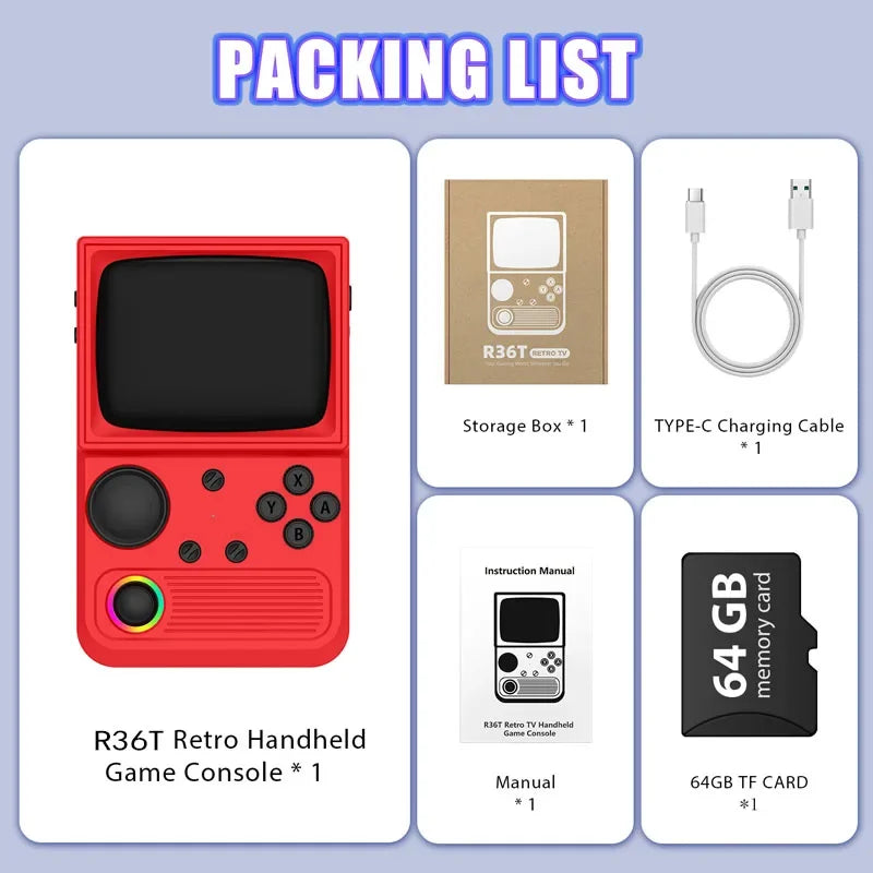 HaNa™ 2025 NEW R36T Retro Gaming Console
